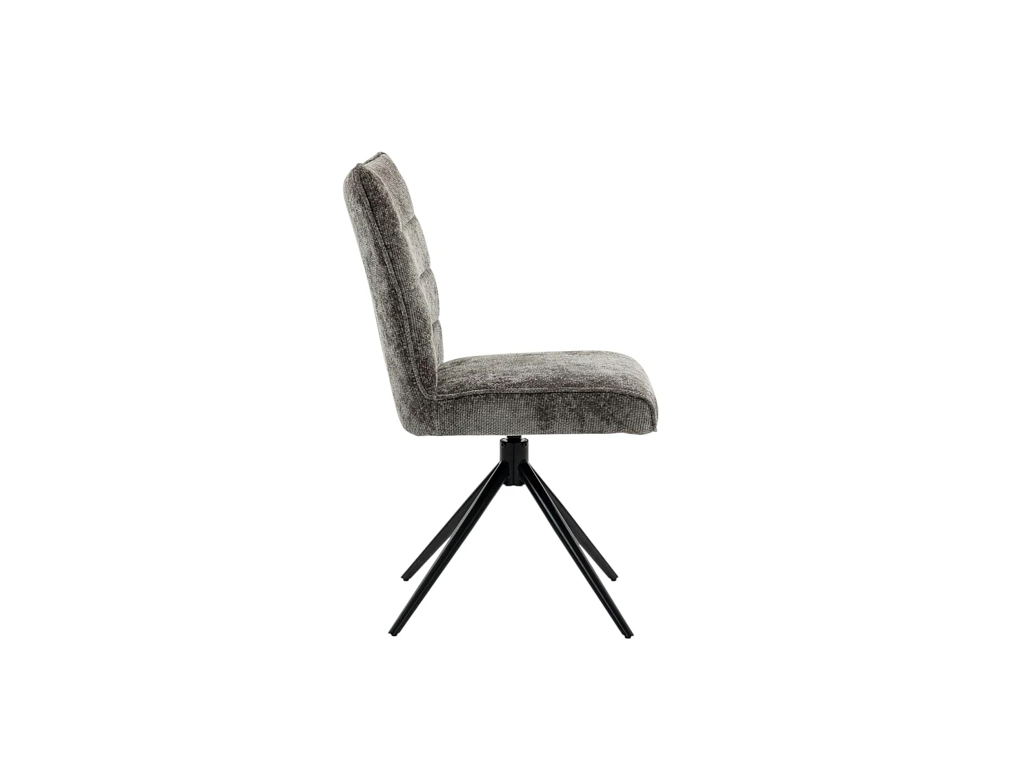 Chaise pivotante anthracite en tissu texturé (x2) RIVANO