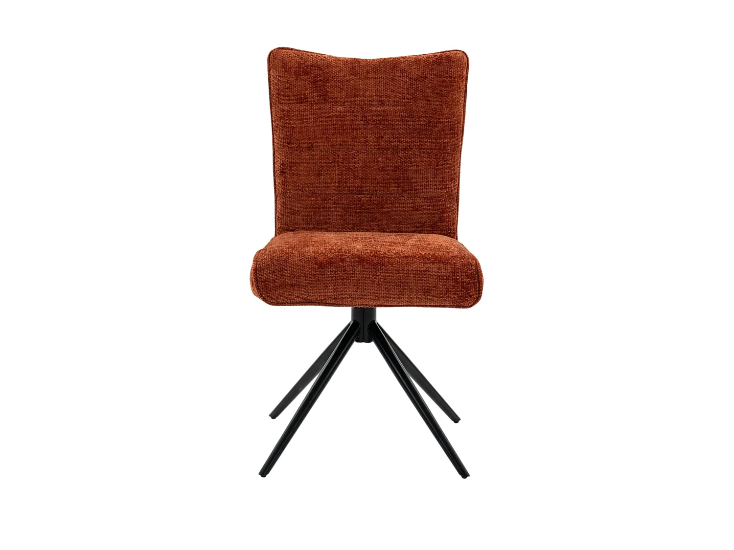 Chaise pivotante rouille en tissu texturé (x2) RIVANO