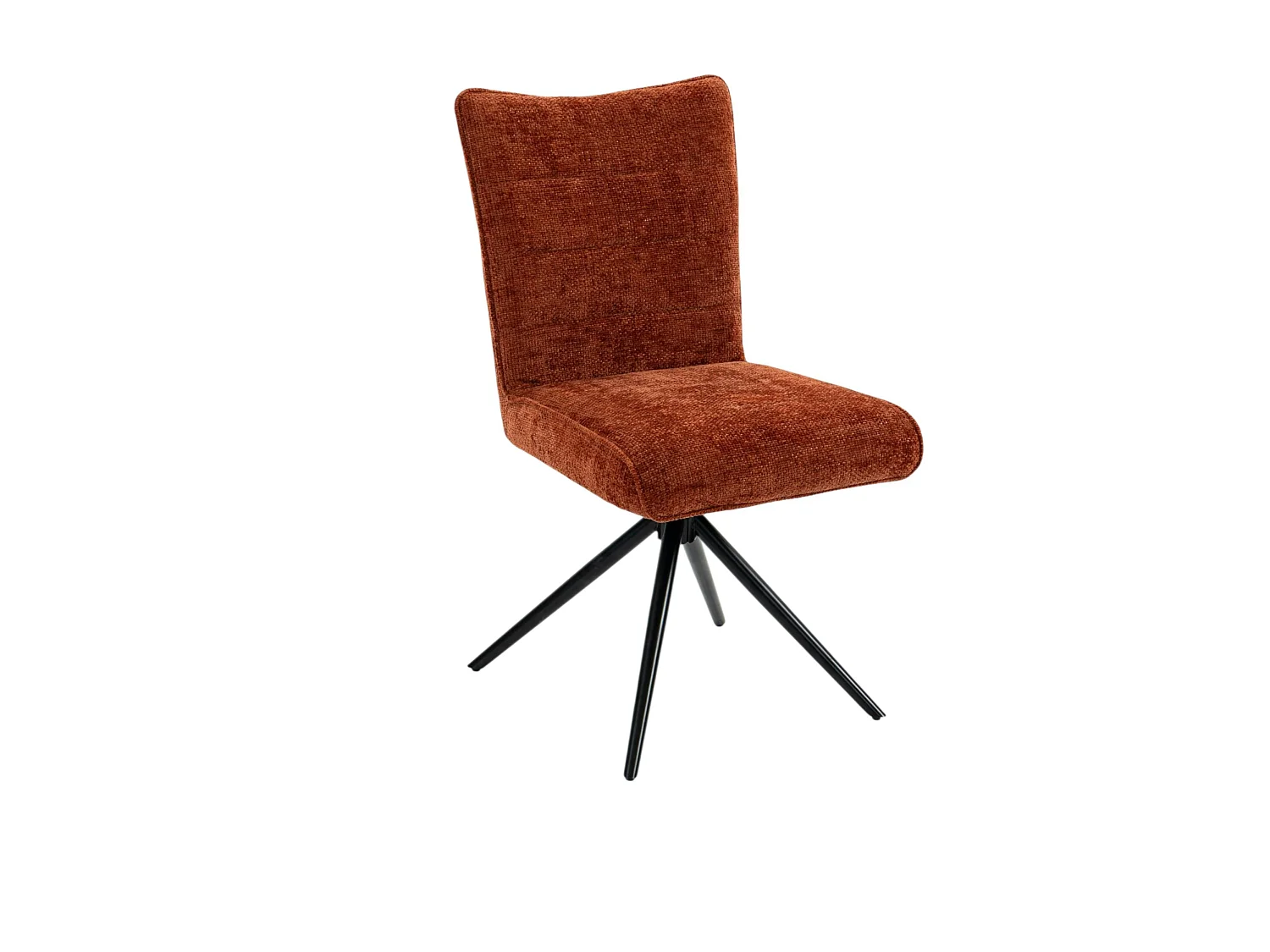 Chaise pivotante rouille en tissu texturé (x2) RIVANO