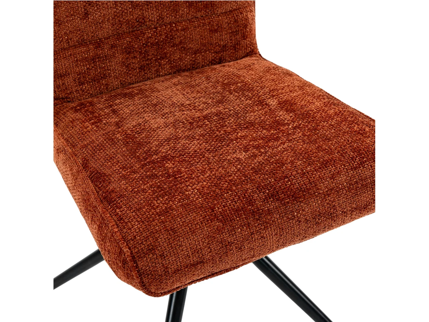 Chaise pivotante rouille en tissu texturé (x2) RIVANO