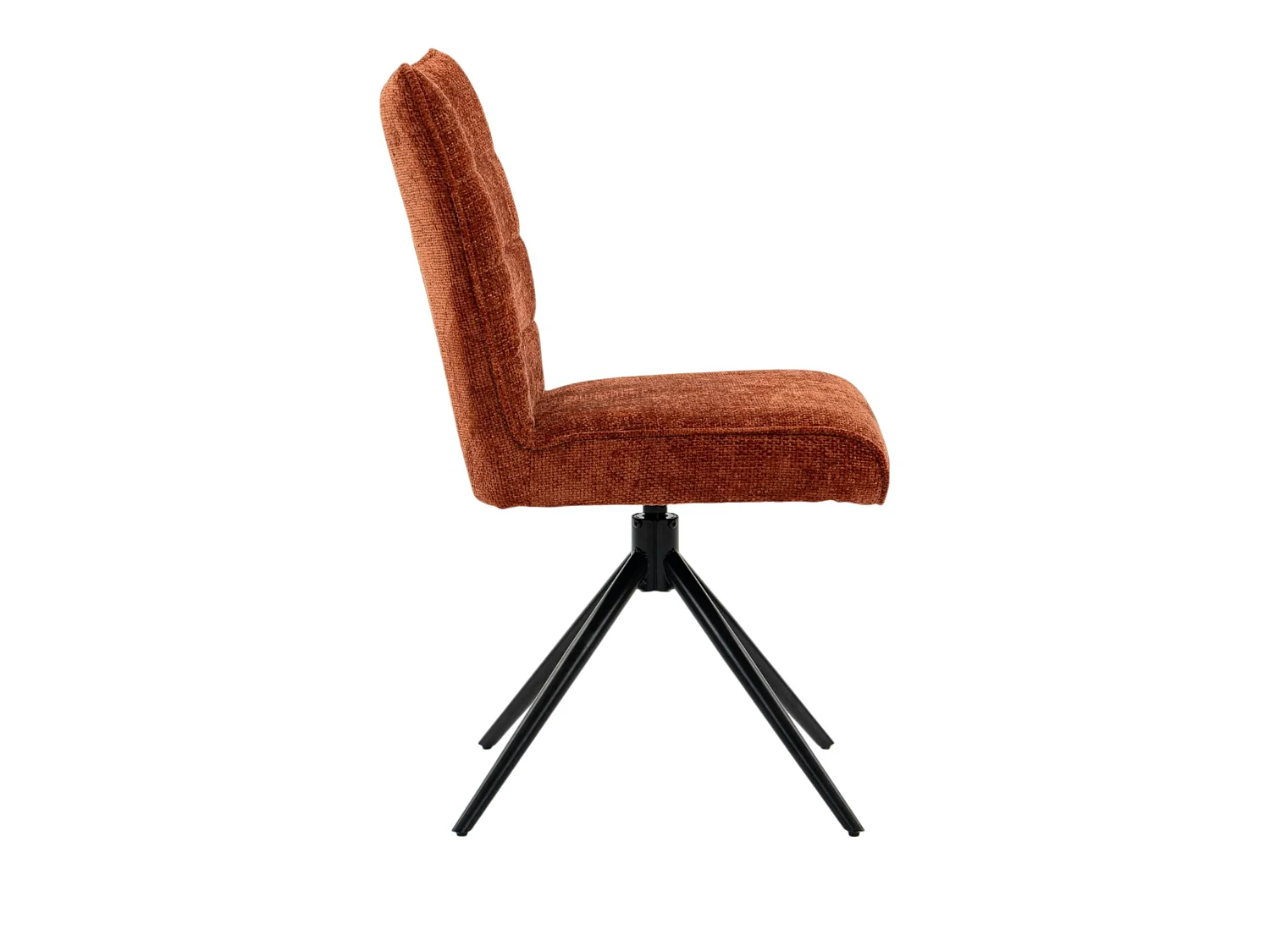 Chaise pivotante rouille en tissu texturé (x2) RIVANO