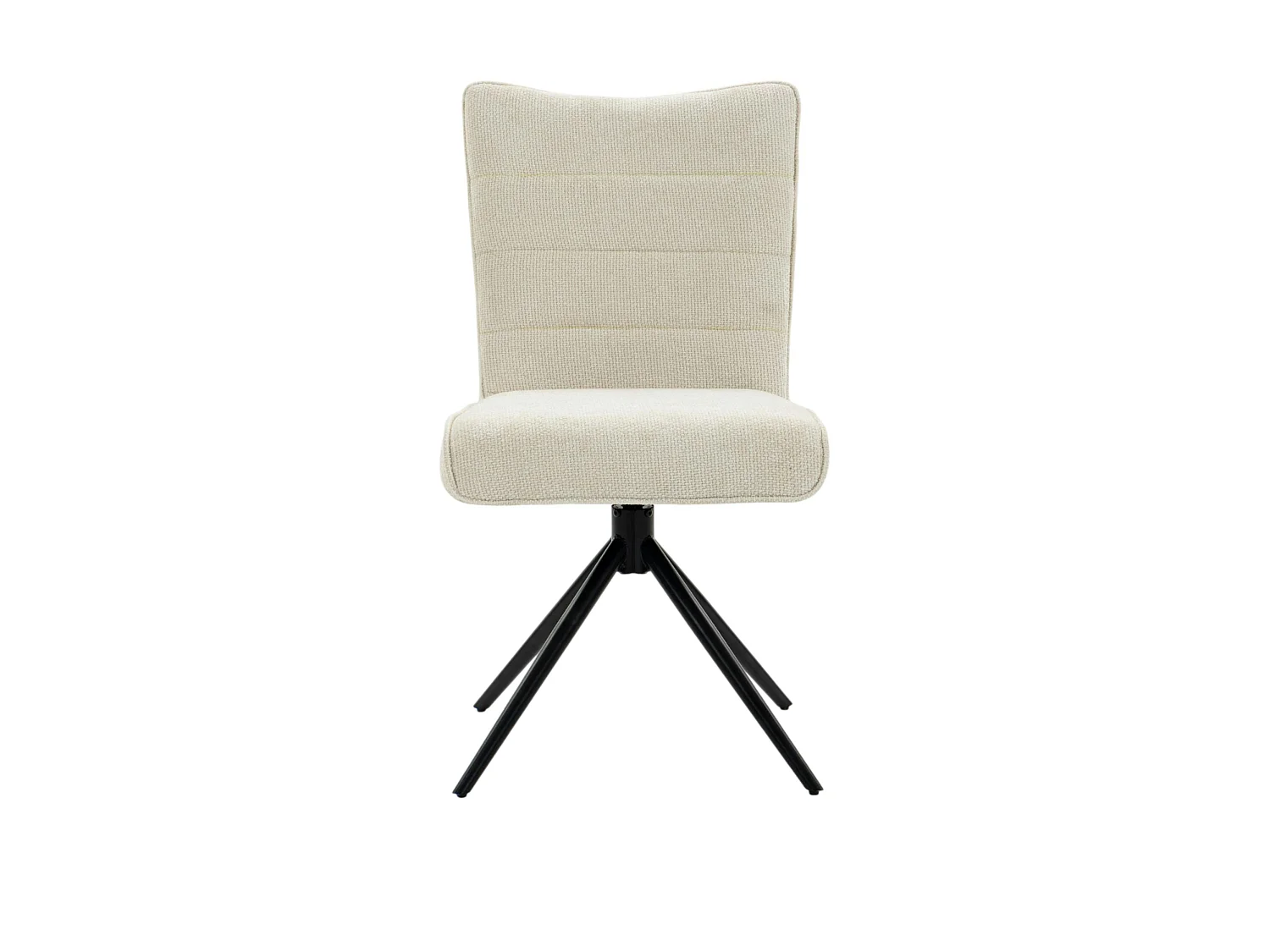 Chaise pivotante beige en tissu texturé (x2) RIVANO