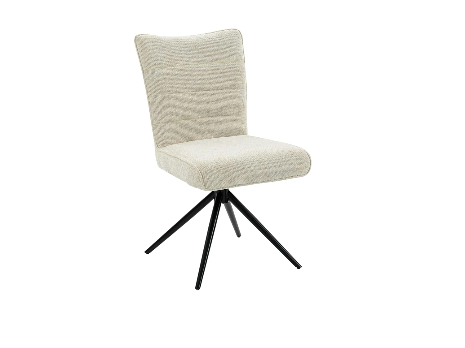 Chaise pivotante beige en tissu texturé (x2) RIVANO