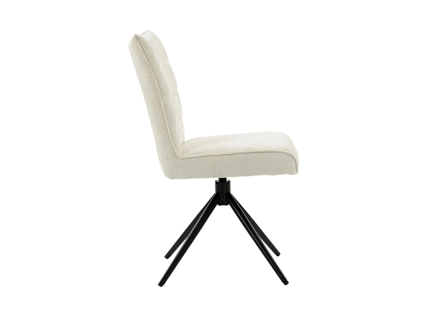 Chaise pivotante beige en tissu texturé (x2) RIVANO