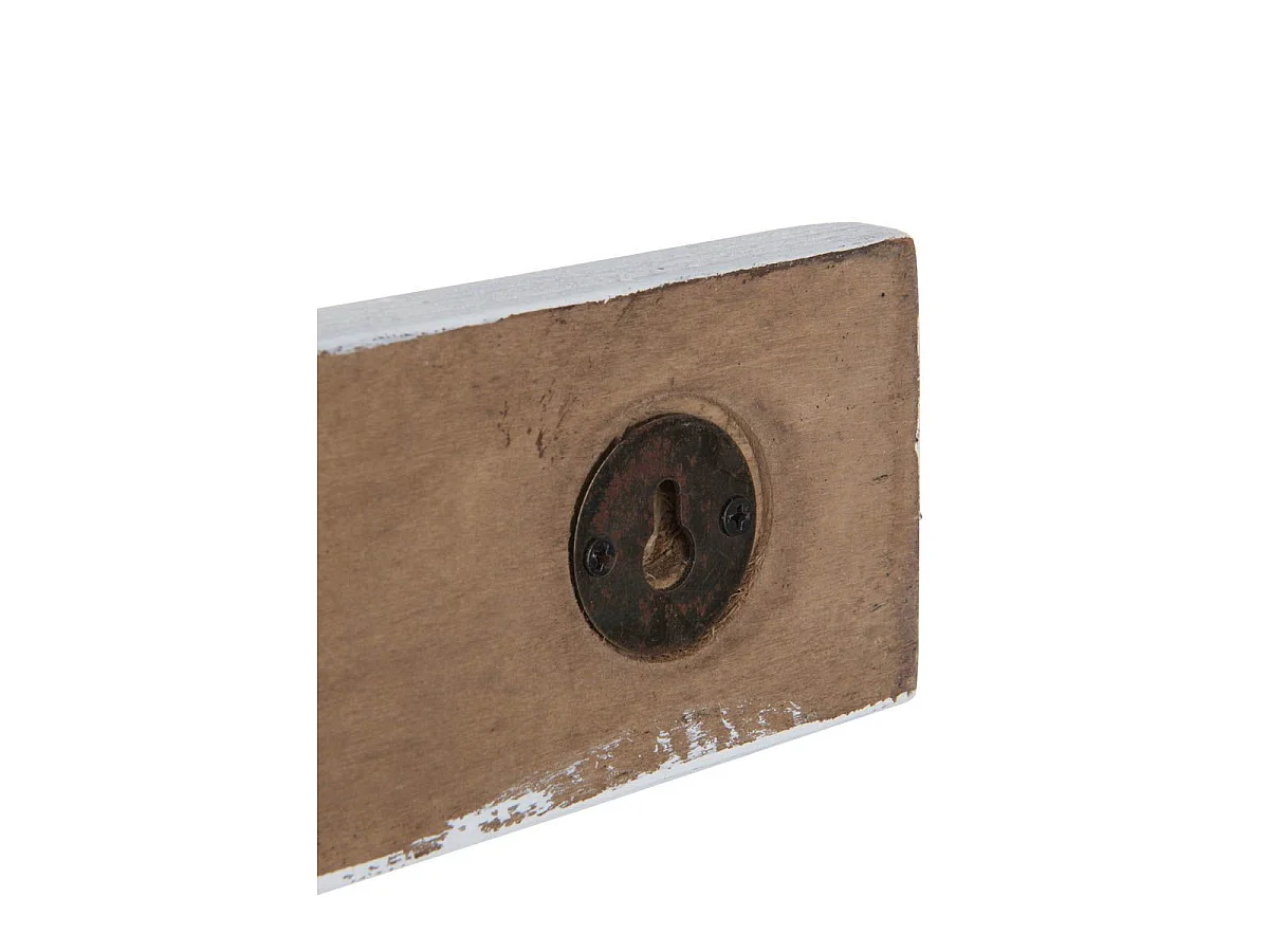 Patère Murale en Bois "Ski" 102cm Blanc