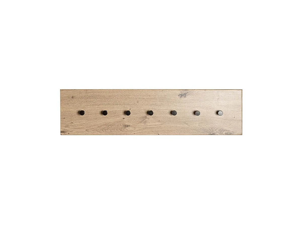 Patère Murale "Miranda" 80cm Chêne & Noir