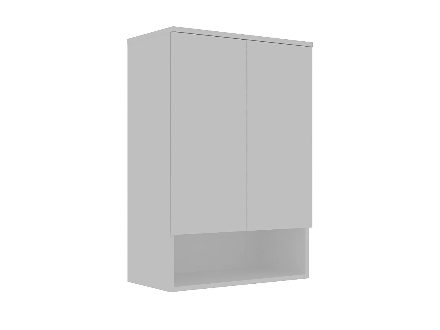 Matt Vit Badrumsskåp - 70 x 36 x 100 cm - Elegant och Funktionell Förvaringslösning