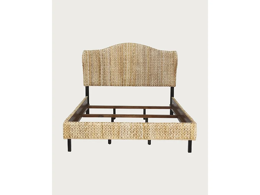 Rasa - Letto bohémien in abaca naturale intrecciata