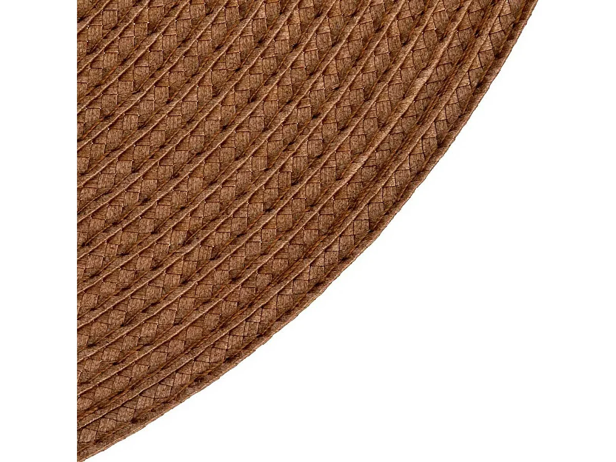 Set de Table Rond "Tressé" 38cm Camel Foncé