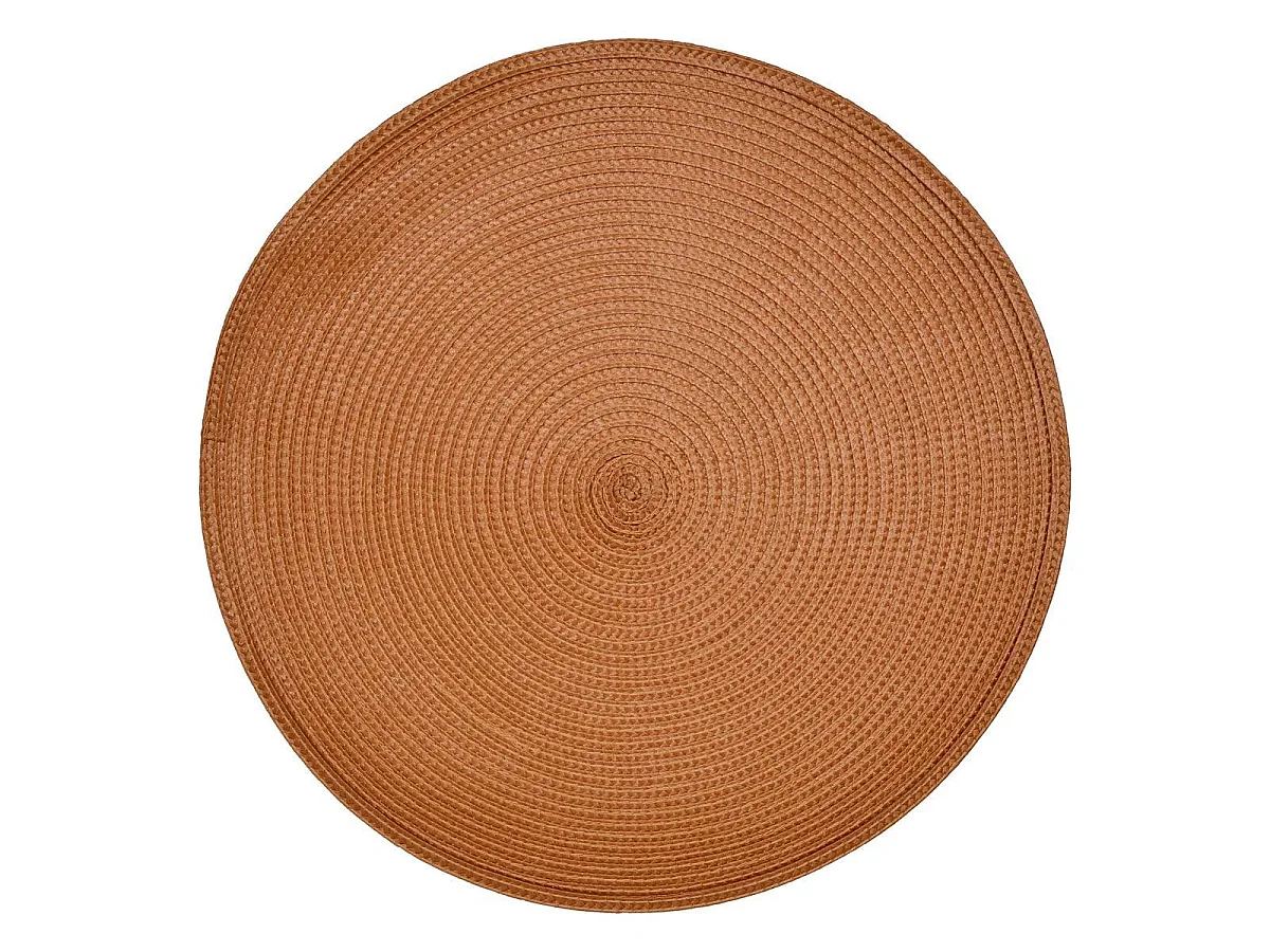 Set de Table Rond "Tressé" 38cm Terracotta