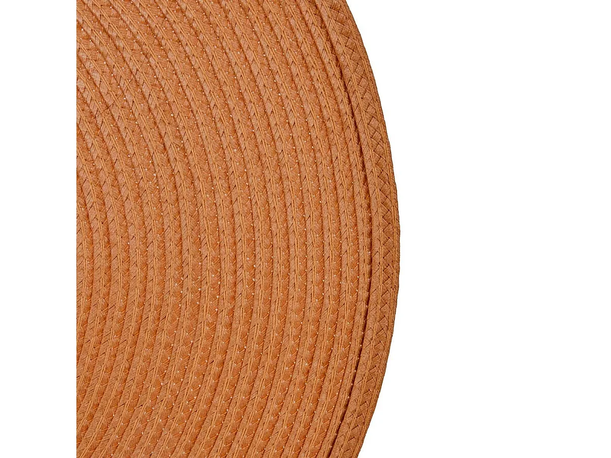 Set de Table Rond "Tressé" 38cm Terracotta