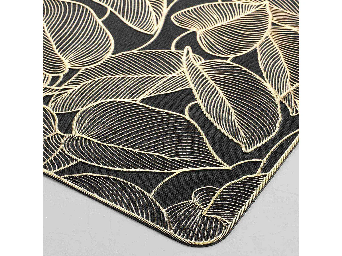 Set de Table Métallisé "Folis" 30x45cm Noir & Or