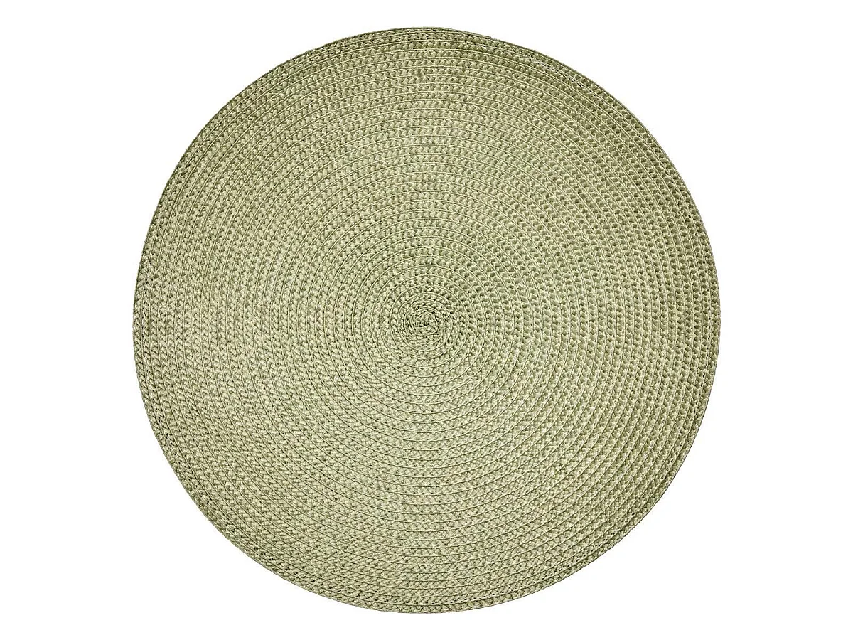 Set de Table Rond "Tressé" 38cm Vert Olive