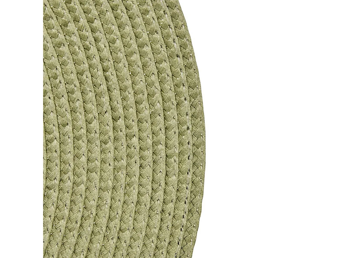 Set de Table Rond "Tressé" 38cm Vert Olive