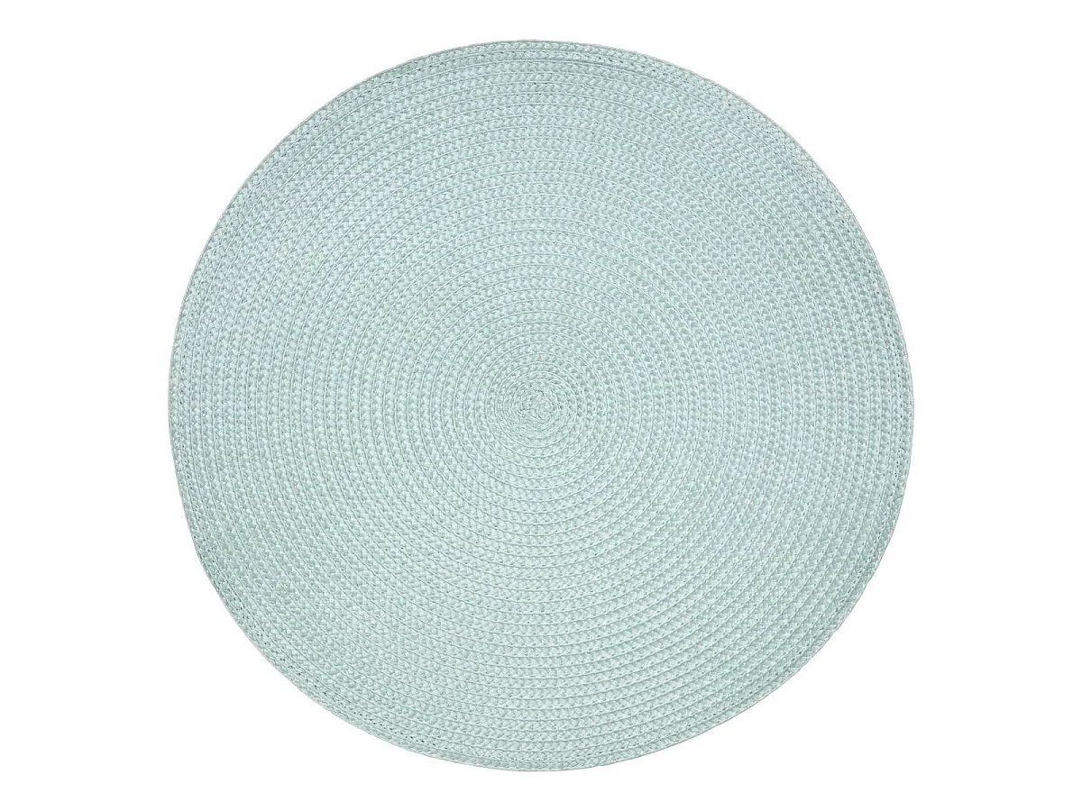 Set de Table Rond "Tressé" 38cm Vert Céladon