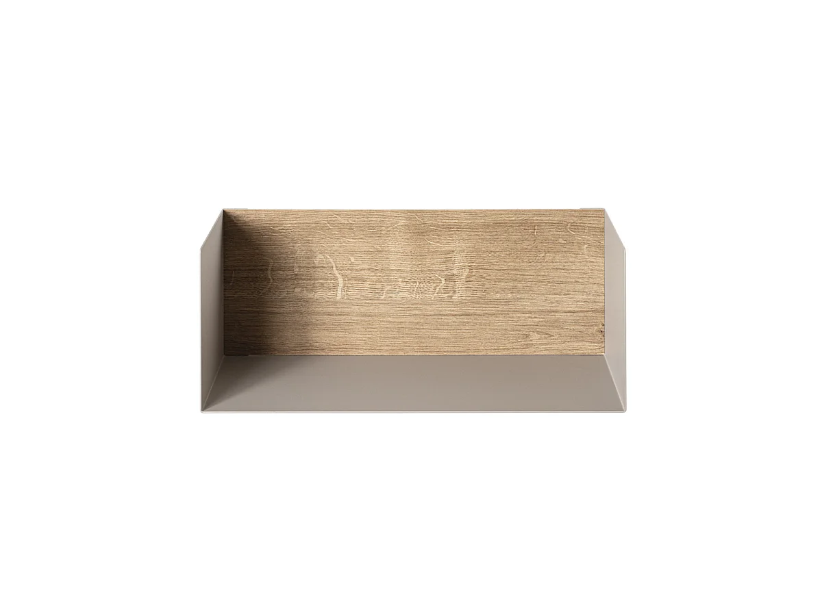 Étagère Murale Design "Korfu" 45cm Gris & Chêne