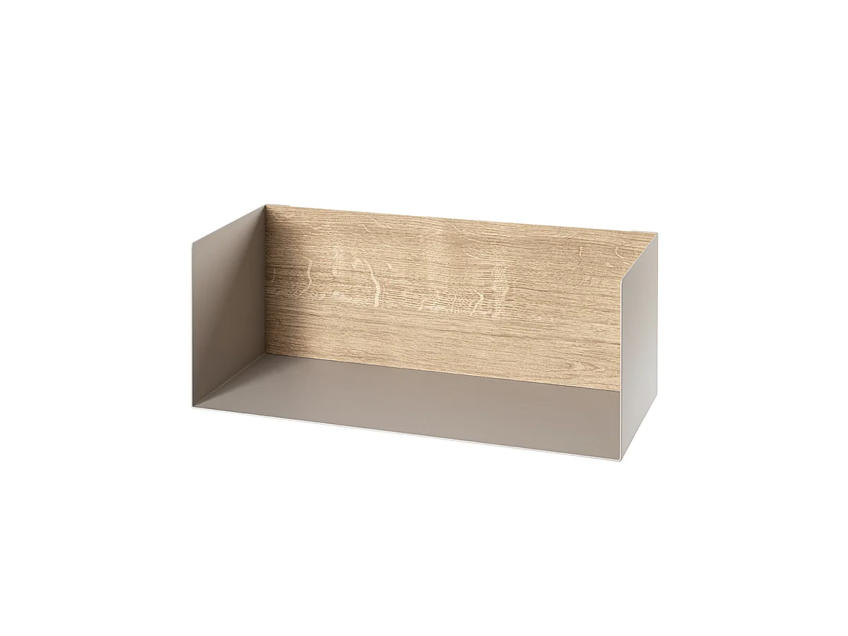 Étagère Murale Design "Korfu" 45cm Gris & Chêne