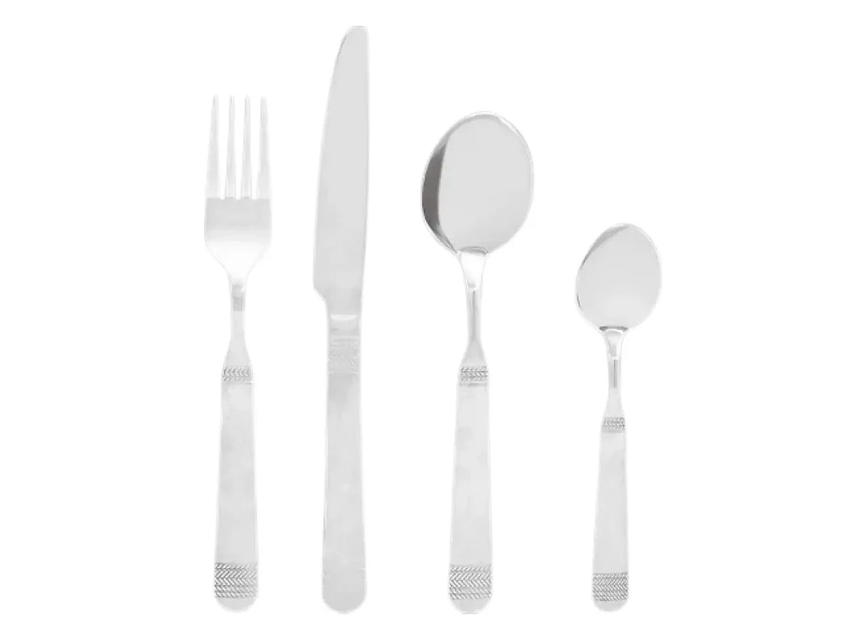 Ménagère 24 Pièces en Inox "Sacha" 24cm Argent