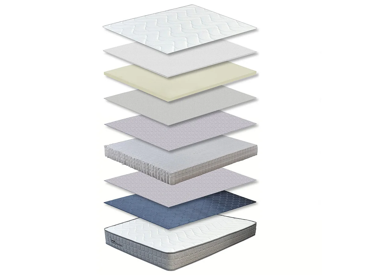 Pack Lit Coffre& Matelas "Dream & Goodream" 180x200cm Taupe