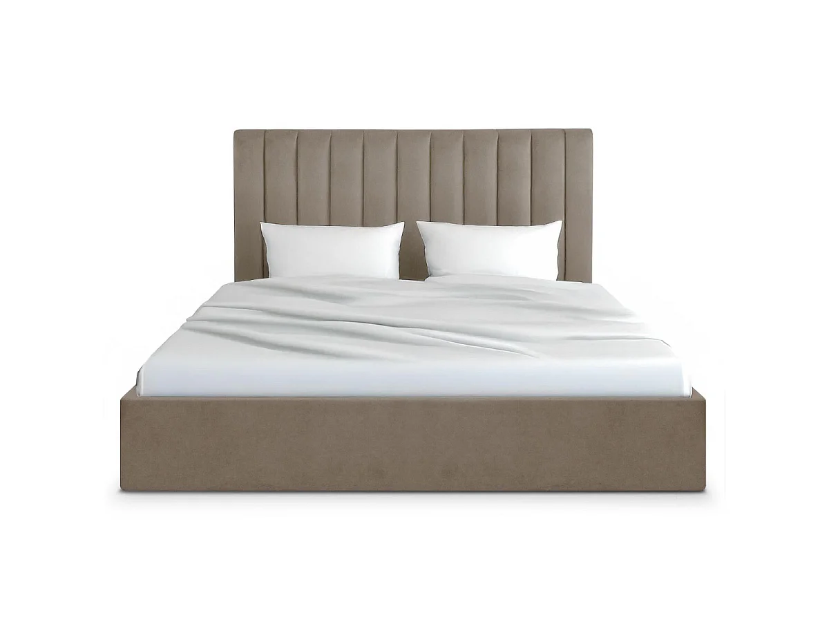 Pack Lit Coffre& Matelas "Dream & Goodream" 180x200cm Taupe