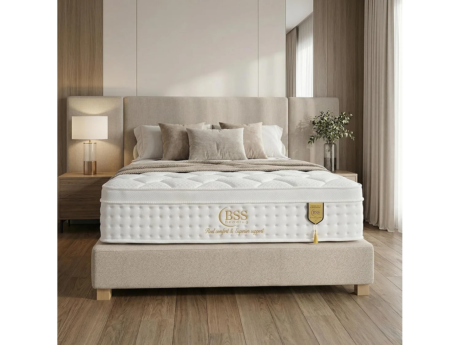 BSS BEDDING Sydney Matelas 90x200 cm, Ressorts Ensachés H3, 30 cm, 7 Zones, Mousse Froide & Confort, Ergonomique, Respirant, Soutien Orthopédique