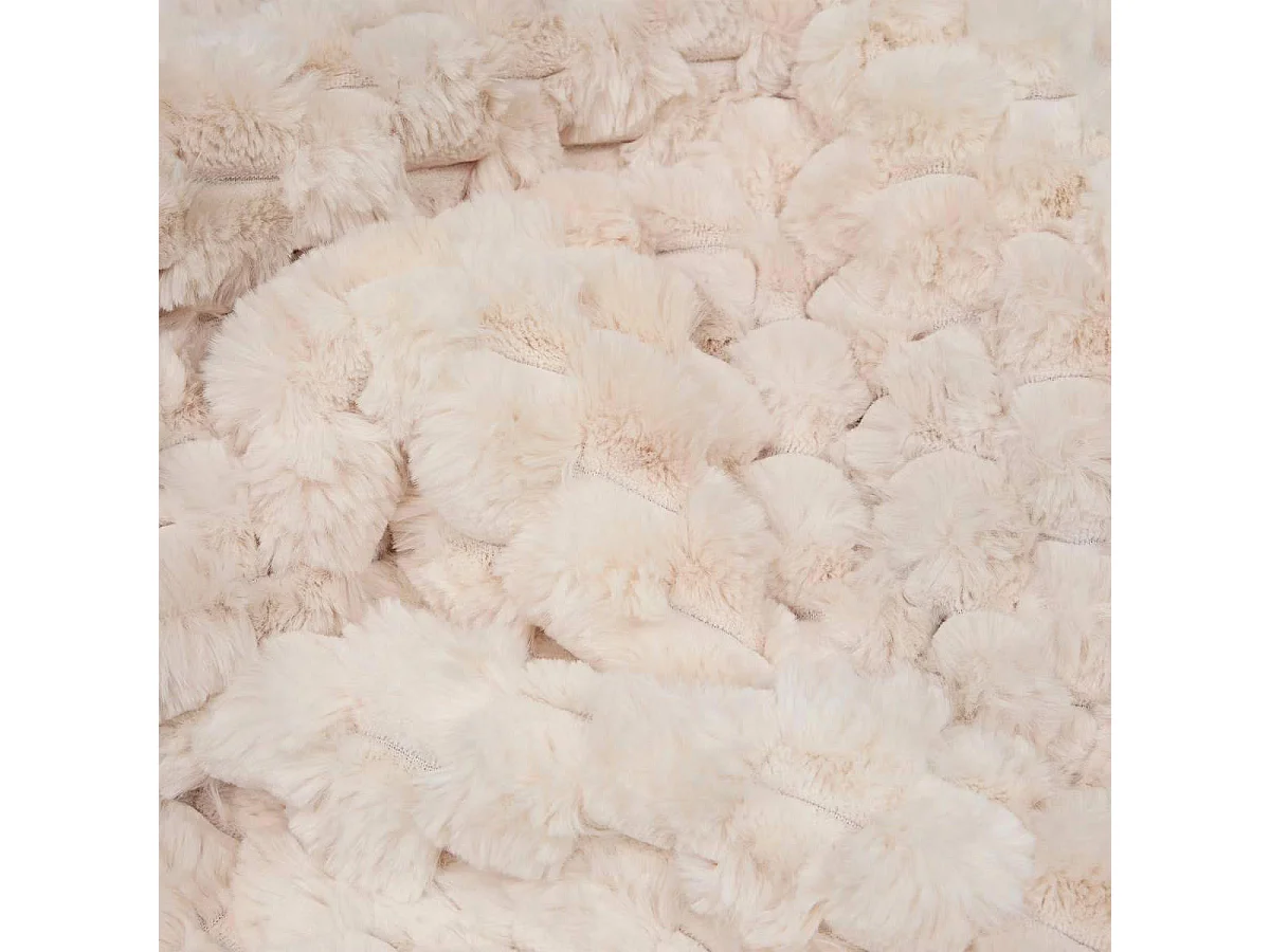 Edredon Imitation Fourrure "Adriel" 80x180cm Beige
