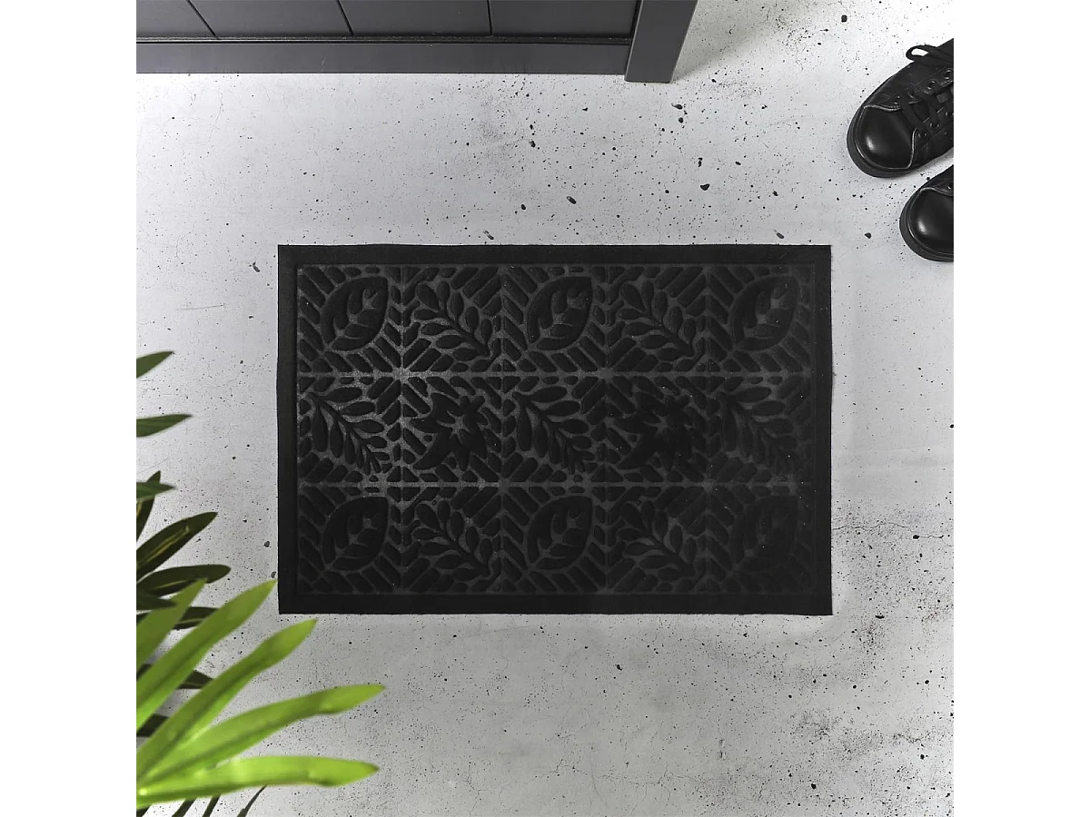 Paillasson Embosse "Antidérapant" 40x60cm Noir