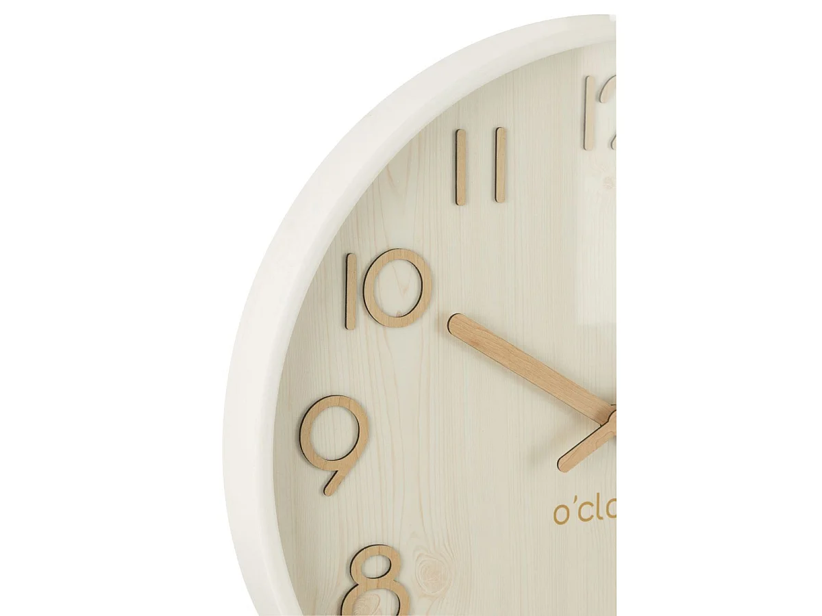 Horloge Murale en Bois "Marion" 53cm Blanc