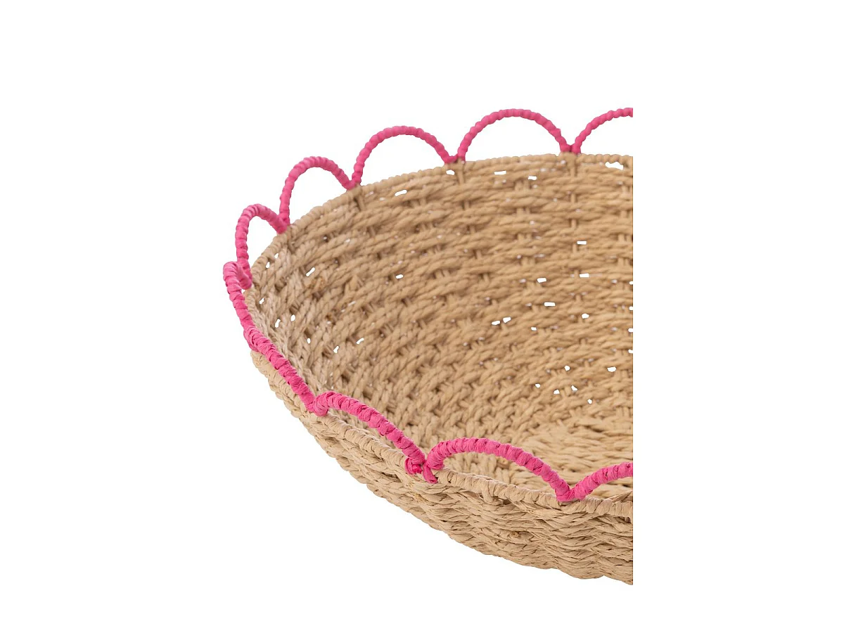 Lot de 2 Coupelles Déco "Flores" 42cm Naturel