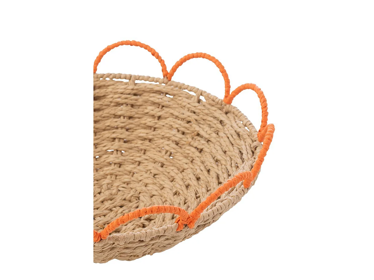 Lot de 2 Coupelles Déco "Flores" 42cm Naturel