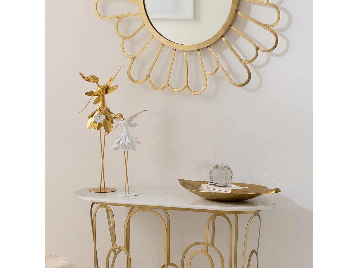 Coupelle Déco Design "Feuille" 46cm Or