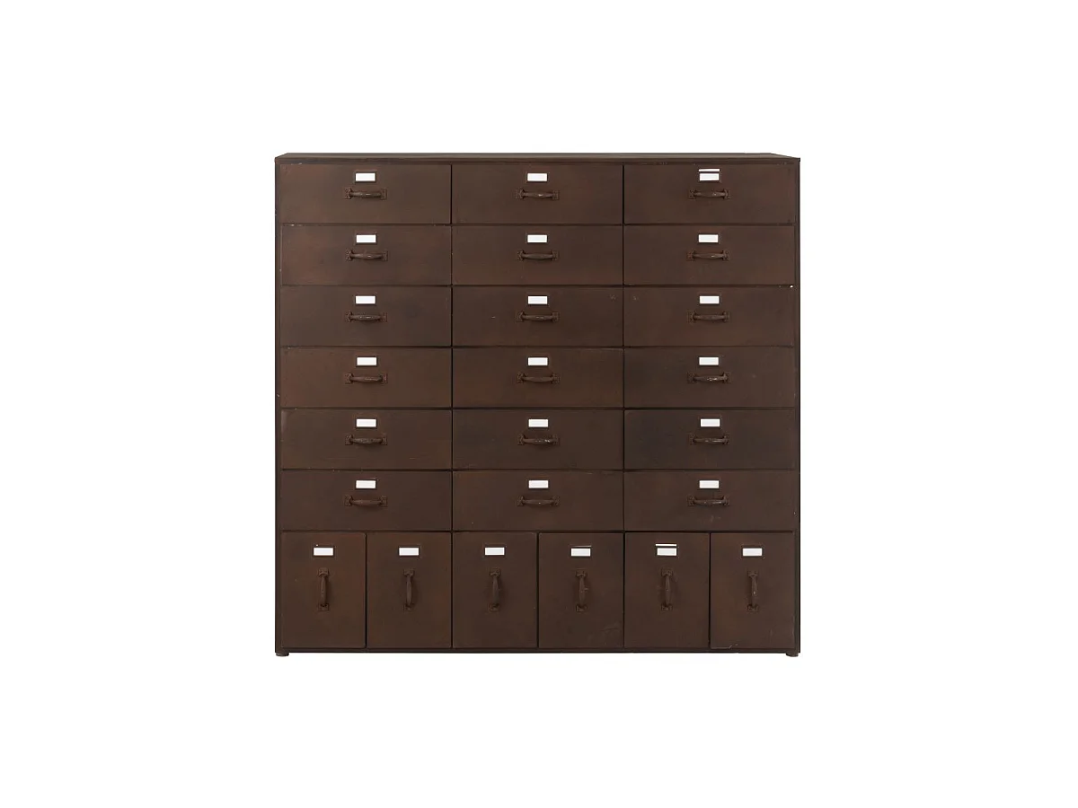 Meuble de Rangement en Métal "Bade" 125cm Marron