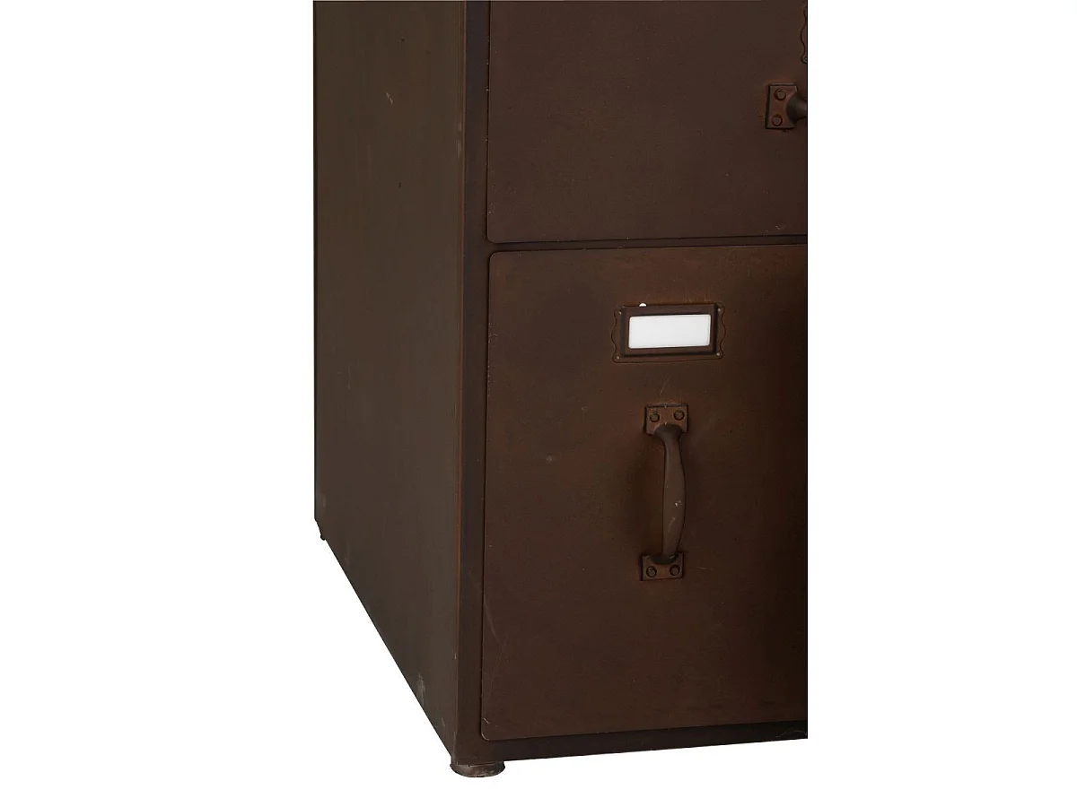 Meuble de Rangement en Métal "Bade" 125cm Marron