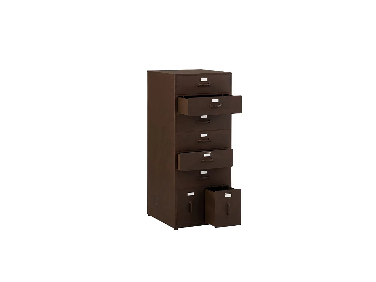 Meuble de Rangement en Métal "Bade" 101cm Marron