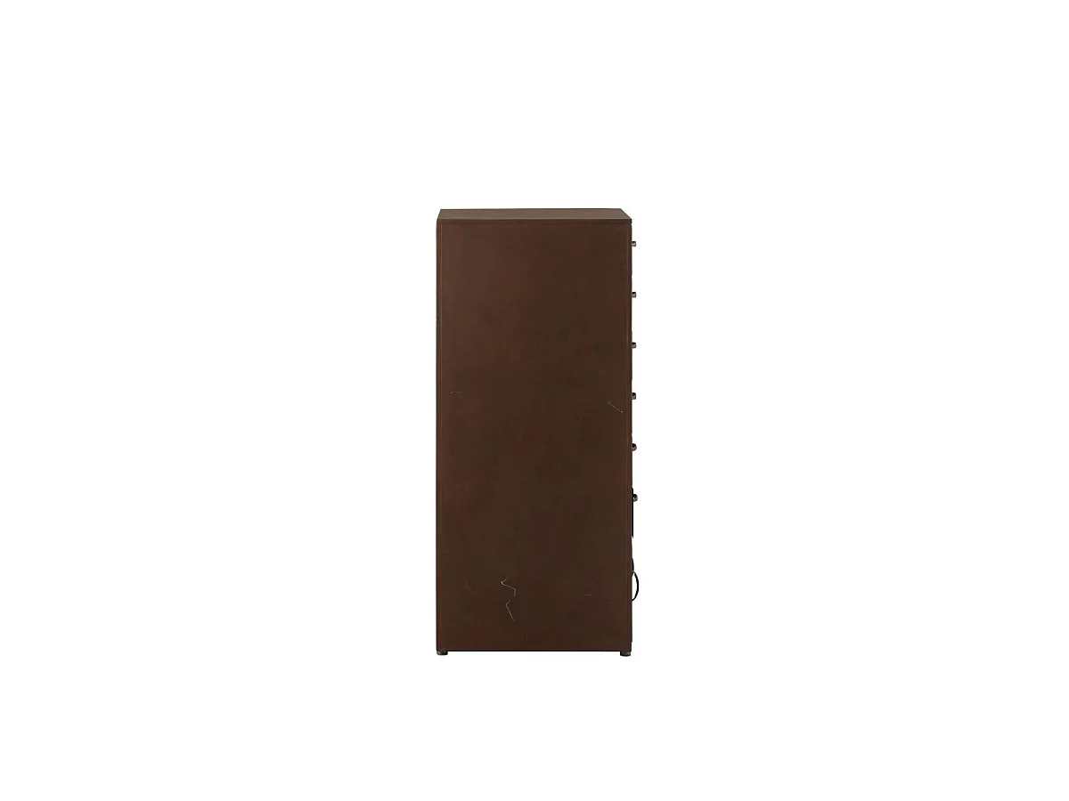 Meuble de Rangement en Métal "Bade" 101cm Marron
