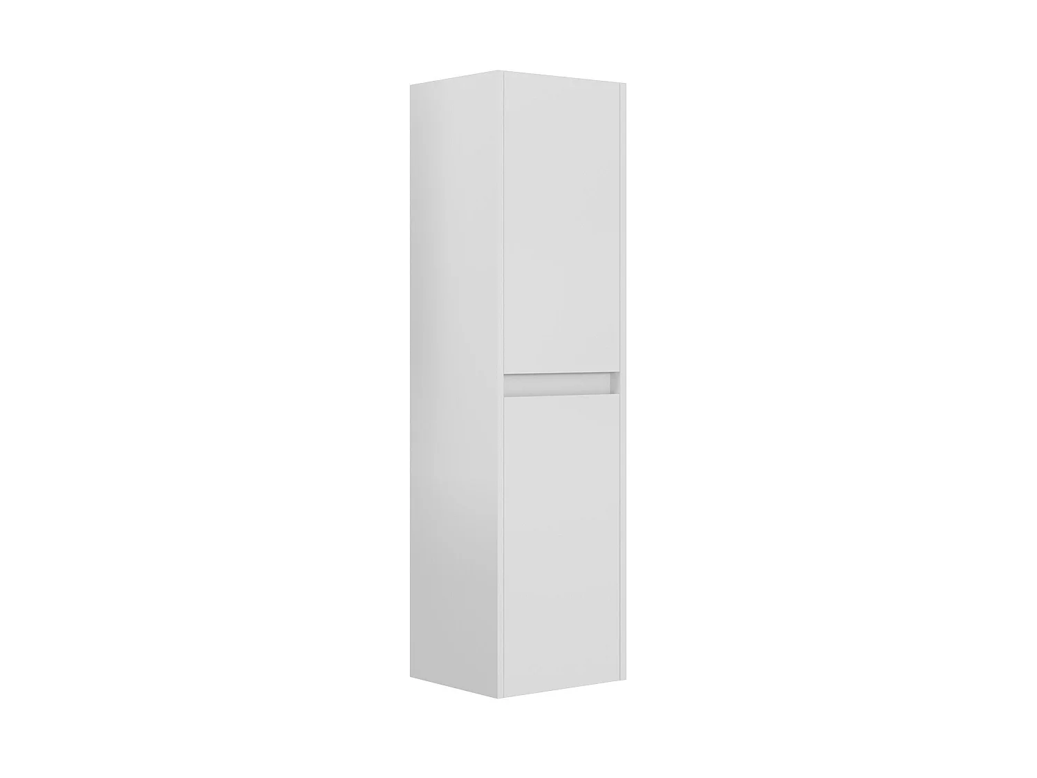"Arno 40" Vit Badrumsskåp - Elegant Blank Finish - 40 x 27 x 138 cm