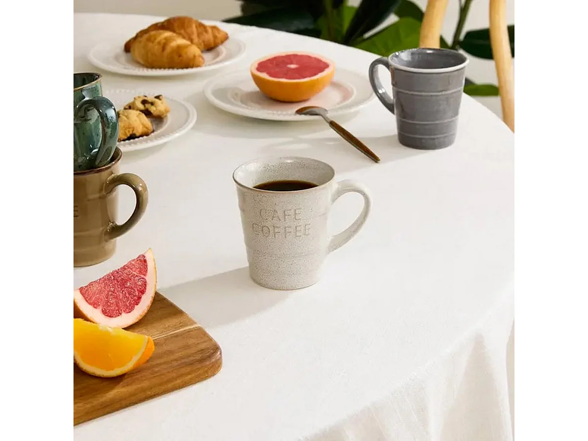 Lot de 6 Mugs à Café "Joel" 20cl Blanc