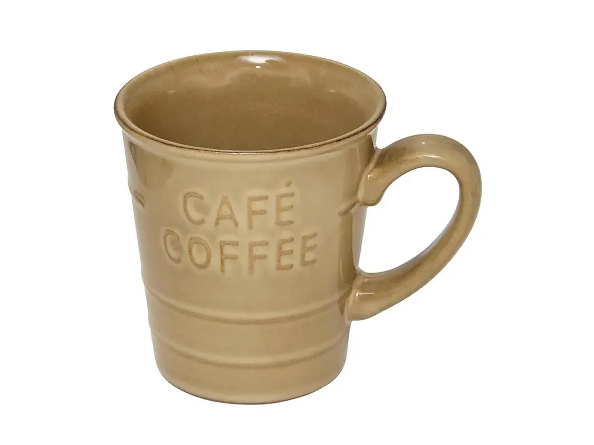 Lot de 6 Mugs à Café "Joel" 20cl Beige