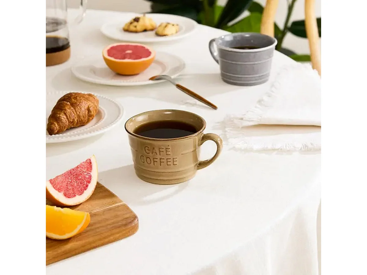 Lot de 6 Tasses à Café "Joel" 26cl Beige