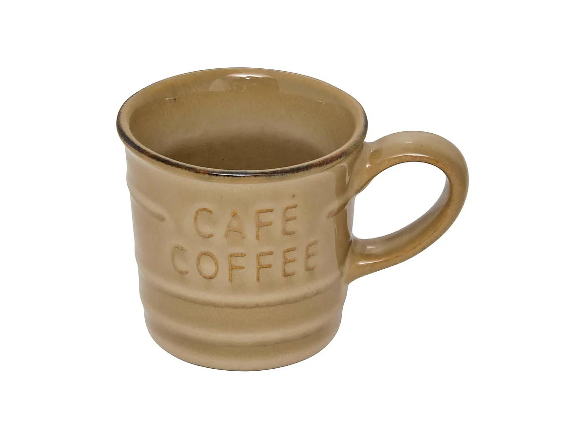 Lot de 6 Tasses à Café Expresso "Joel" 8cl Beige