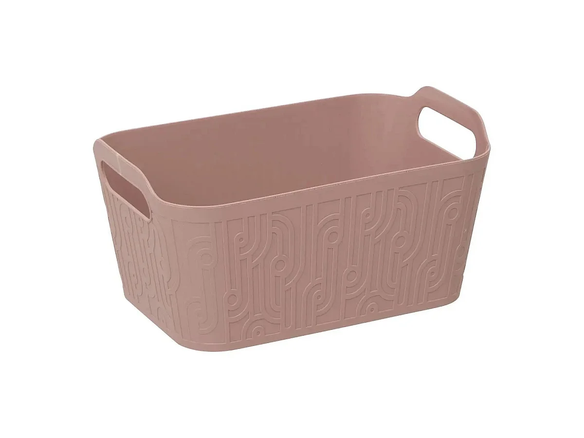 Panier de Rangement Design "Arche" 26cm Rose Clair