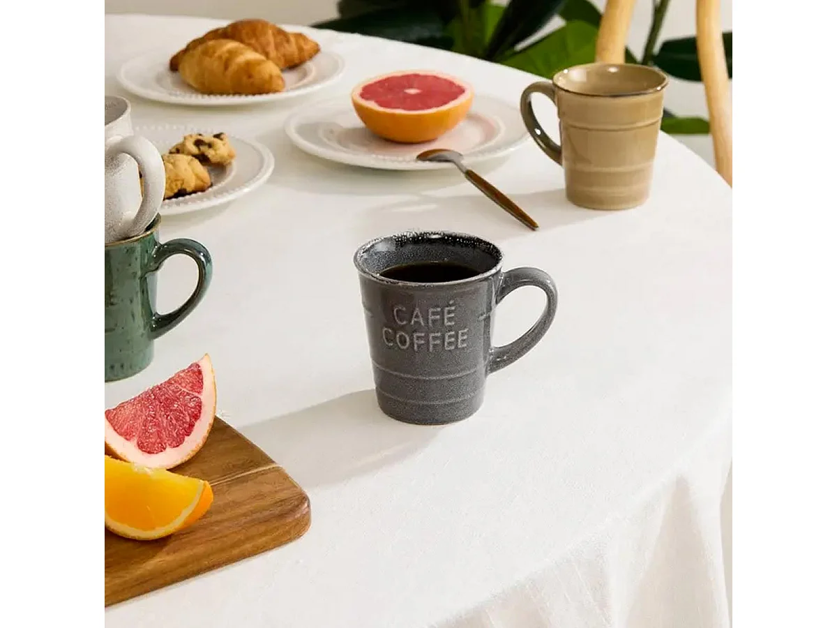 Lot de 6 Mugs à Café "Joel" 20cl Gris