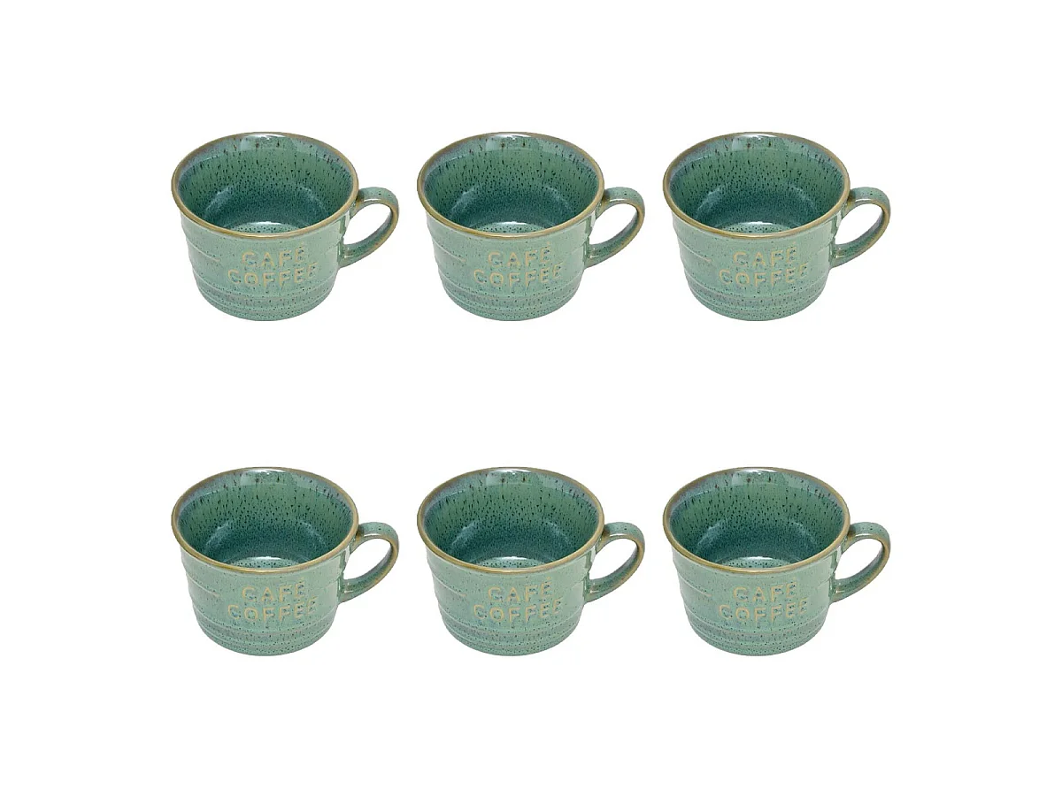 Lot de 6 Tasses à Café "Joel" 26cl Vert