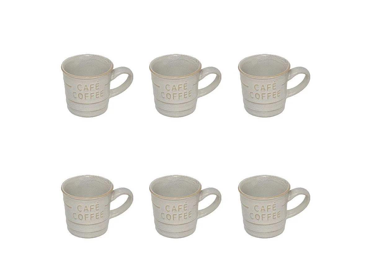 Lot de 6 Tasses à Café Expresso "Joel" 8cl Blanc