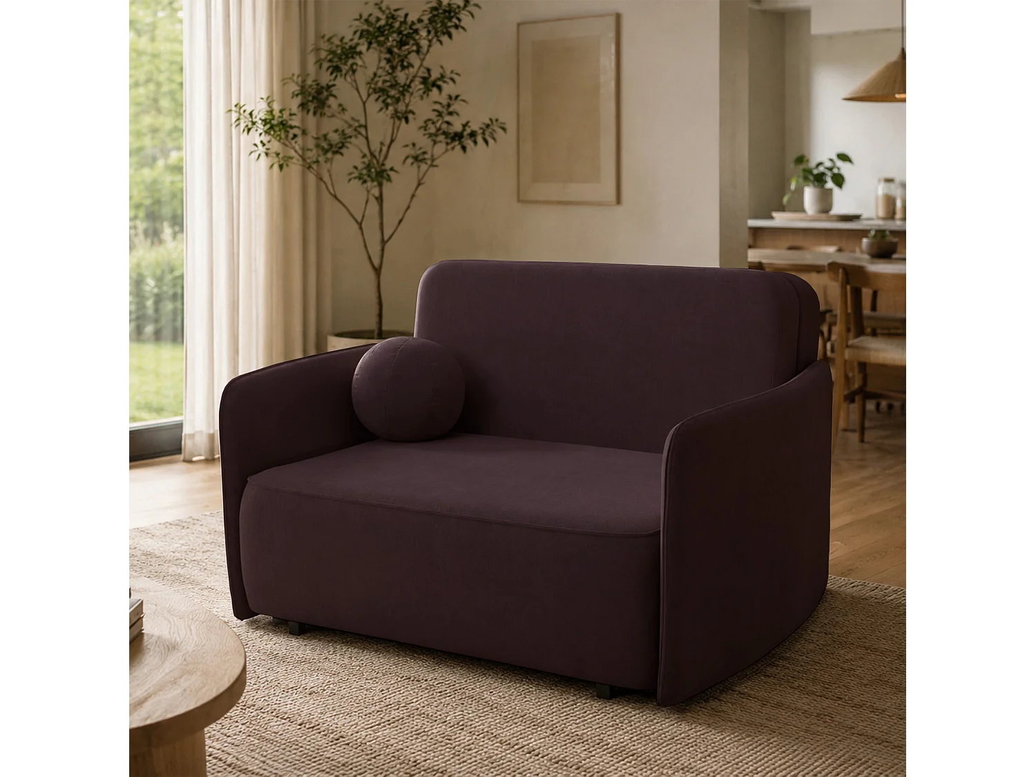 Canapé - 145 cm - Violet - Paxi