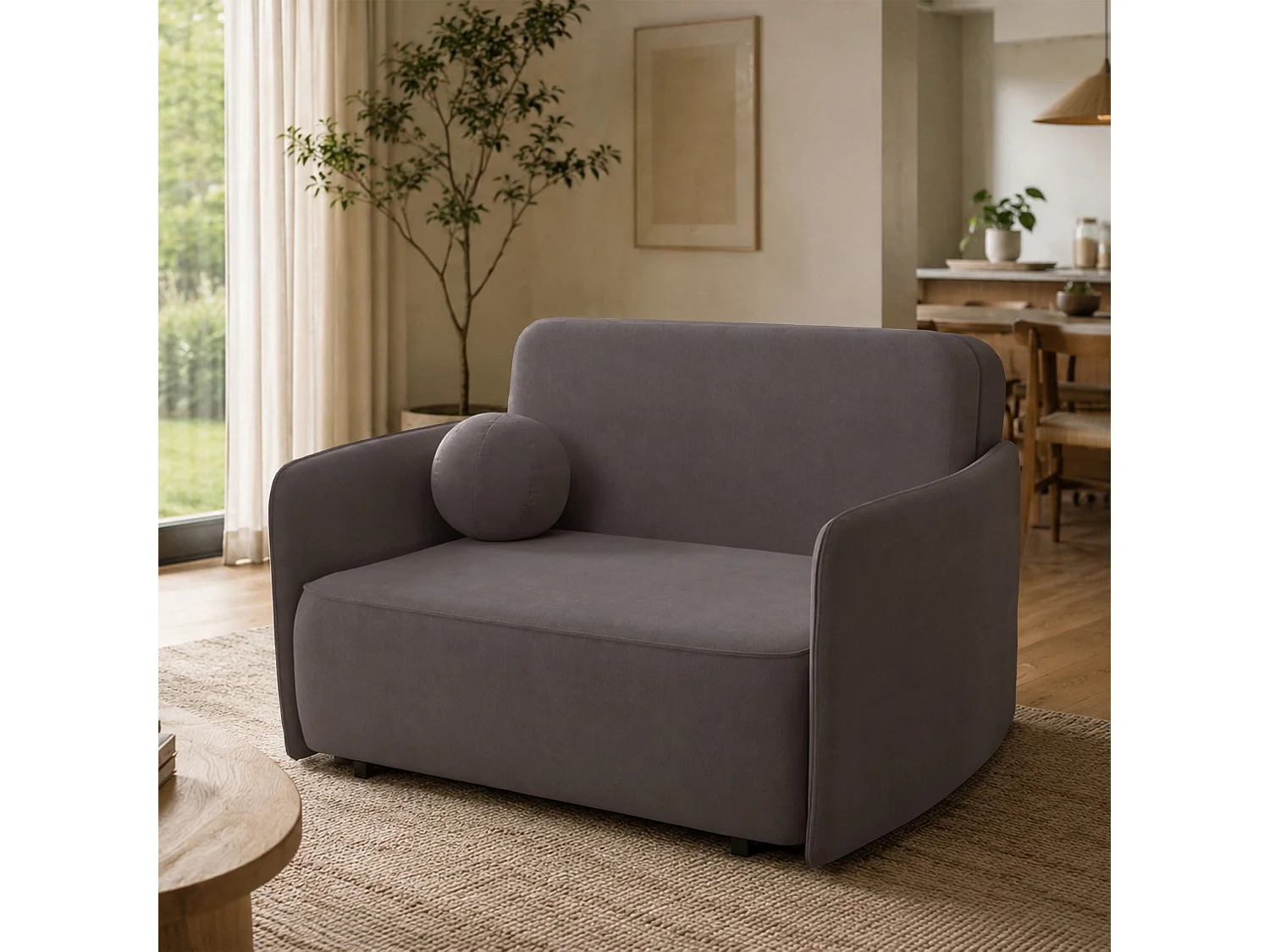 Canapé - 145 cm - Brun-gris - Paxi