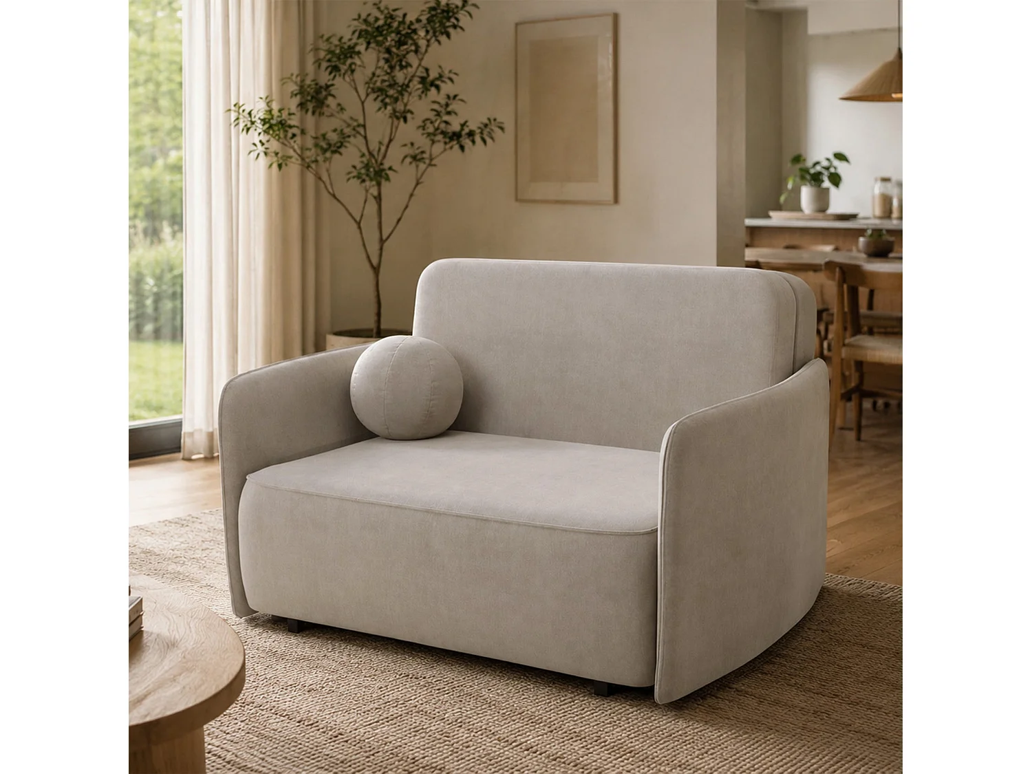 Canapé - 145 cm - Beige clair - Paxi