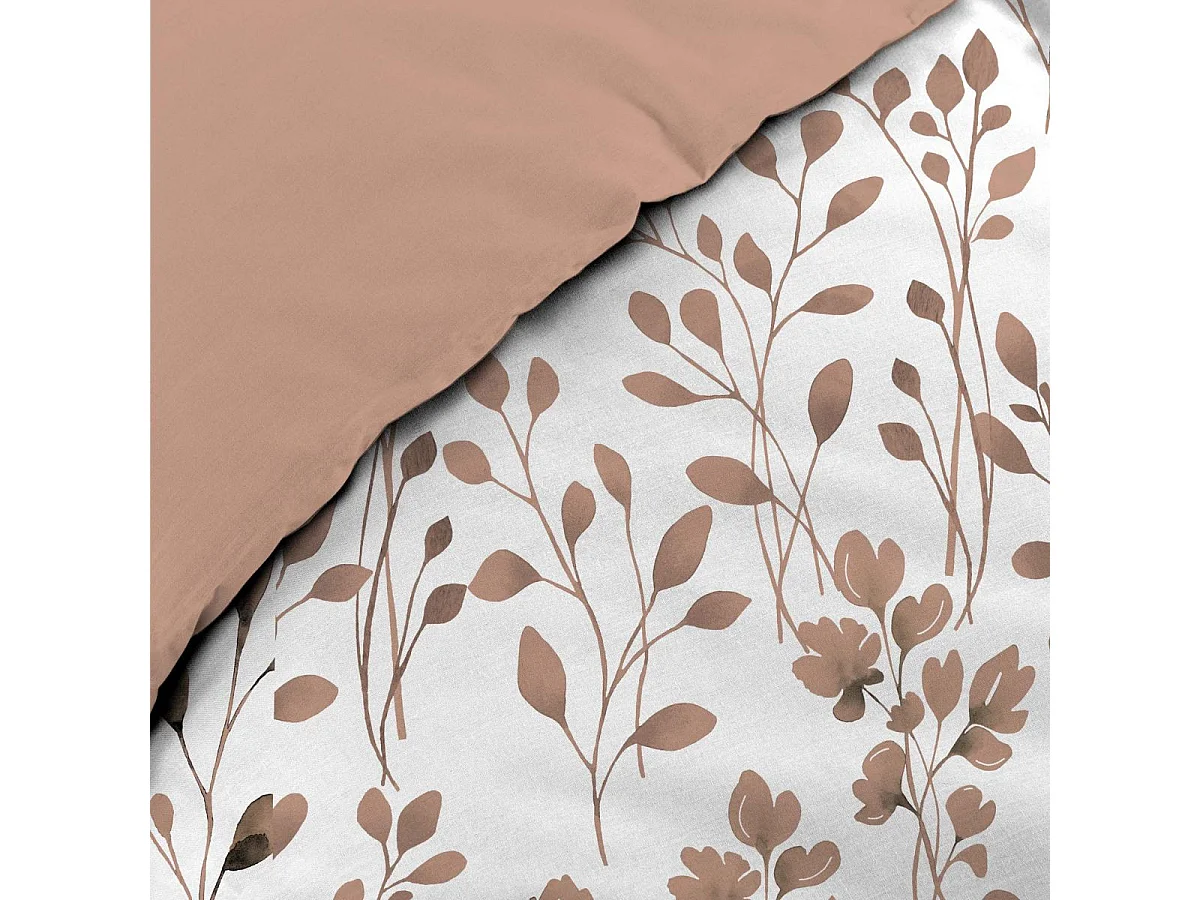 Parure de Lit 3 Pièces "Maiwen" 240x220cm Mocha