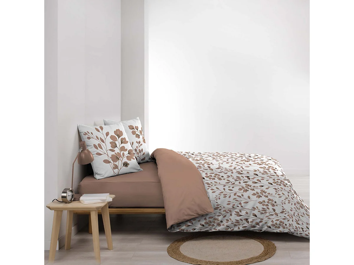 Parure de Lit 3 Pièces "Maiwen" 200x200cm Mocha