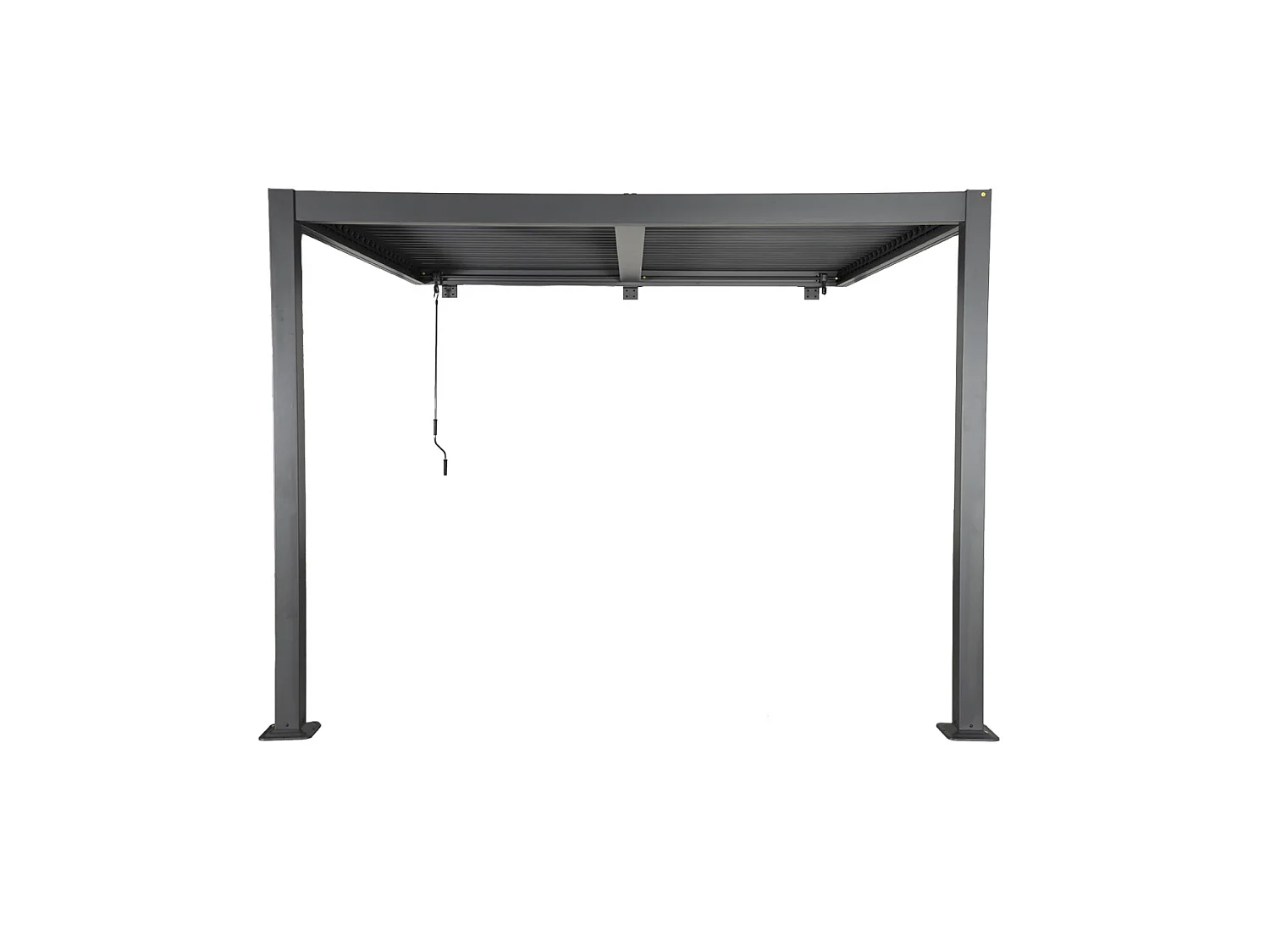 Pergola bioclimatique aluminium adossée lames orientables 3x3m Palace anthracite